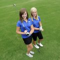 Rogers High’s Bailey Taylor, left, and Abbie Parker are the Lady Mounties’ best golfers.