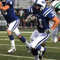 Rogers Heritage senior Reid Schatzman, right, strips the ball from Helena-West Helena Central sophom...
