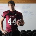 Springdale High senior defensive end Kyle Camp, seen in the weight room of the Willard Walker Fieldh...