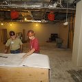 Jerry Smith, superintendent for the UAMS Northwest construction project, left, looks over plans Wedn...