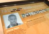 Information about Jefferson Thomas is displayed on a screen Monday at the Little Rock Central High Visitors Center. Thomas, 67, one of the Little Rock Nine, died Sunday in Columbus, Ohio.