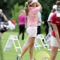Alexis Thompson works at the driving range Tuesday in preparation for the P&G NW Arkansas Championsh...