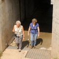 Dottie Allison, left, from Westville, Okla., and her sister, Cheria Simpson from Cave Springs, cross...