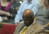 Ricky Ray Anderson hangs his head Thursday in court at the Washington County Courthouse in Fayetteville. Anderson could face the death penalty after being found guilty of capital murder for the death Jill Lynn Ulmer.