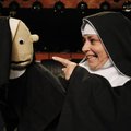 Lonna Arbuthnot, right, introduces Sister Mary Annette in “Nunsense,” one of Rogers Little Theater’s...
