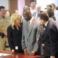 Ricky Ray Anderson, center, smiles Sept. 17 as he speaks to his attorneys, Cristy Beaumont, left, an...