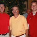 Jones Center Golf Outing chairman Bryon Castleberry, from right, and honorary chairmen John Lea and ...