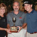 The Jones Center Friends of Bernice committee chairwoman Linda Hankins, from left, stands with golf ...