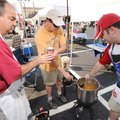 Spencer Scarbrough of Fayetteville, left, David Compton of Tontitown, center, and Jeff Lyons of Bell...