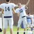 Springdale Har-Ber’s Evan Johnson warms up during Wednesday’s practice in Springdale.
