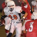 Springdale Southwest’s Guss Vitt finds a hole in the Fayetteville Ramay defense for a 60-yard touchd...