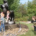 CUBS AT PLAY - Oliver Lohman-Halstead, 3, right, and Zachary Taylor, 3, play with toys they made Fri...