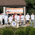 FRIENDS WALK - About 75 members of St. Vincent de Paul Catholic Church begin a 1.5 mile Friends of t...