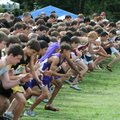  Runners start the senior boys race Saturday during the Panther Invitational in Siloam Springs.