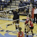 Springdale Har-Ber’s Summer Morgan, left, and Alicia Swearingen block against Forth Smith Southside ...