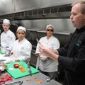  Chef Michael Kuefner shows students in NorthWest Arkansas Community College’s introduction to foods...