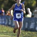Rogers’ Erica Owen approaches the finish line during the 7A-West Conference Cross Country Meet on Oc...