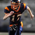  Rogers Heritage wide receiver Joe Collura sprints off the line during the War Eagles’ game Oct. 29 ...