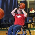  Brad Talley of Fayetteville takes a shot Thursday while practicing with the Northwest Arkansas Wild...