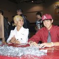 Shiloh Christian’s Chris Oliver smiles after signing a letter of intent to play baseball for the Uni...