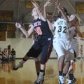 Gravette’s Shyanne Nichols knocks the ball away from West Fork’s Melissa Jones on Monday at West For...