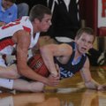 Farmington’s Jason Purdy, left, struggles with Har-Ber’s Matt Bradley on Nov. 23.