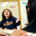 Kari Jo Douglas conducts the Oakdale Middle School band on Nov. 19 in Rogers. Douglas said she is im...