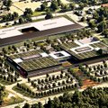 This artist rendering shows an aerial view of the new Fayetteville High School and the placement for...