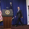 President Barack Obama arrives to deliver a statement in the in the Old Executive Office Building, o...