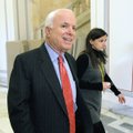 Sen. John McCain, R-Ariz., the ranking member of the Senate Armed Services Committee, walks on Capit...