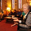 Jungian analyst Virginia Krauft speaks about the “Red Book” during a presentation ceremony at St. Pa...