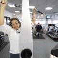 Ann Caldwell of Springdale works out Monday at the Springdale Youth Center.