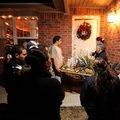 Participants in a Las Posadas event re-enact the difficulties Mary and Joseph had in finding lodging...