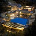 This model shows what Crystal Bridges Museum of American Art will look like when it opens in Novembe...