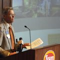 Jim Walton speaks at the Northwest Arkansas Council meeting Tuesday at Tyson World Headquarters in S...
