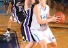 Fayetteville senior Hannah Breden guards Springale Har-Ber junior Caroline Eubanks during the second half Tuesday in Springdale.