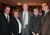 Ed Drilling of Little Rock, president of AT&T Arkansas and moderator for the 2011 Business Forecast Luncheon, from left, joins Diane and Dan Worrell, dean of the Sam M. Walton College of Business, and Kathy Deck, director of the Center for Business and Economic Research, and her husband, economics professor Cary Deck, at a dinner for participants in the 2011 Business Forecast Luncheon.