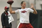 Arkansas quarterback Ryan Mallett worked out in front of NFL scouts at Arkansas’ pro day Tuesday at Walker Pavilion in Fayetteville. 
