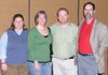 April Brown, from left, stands with Aundrea Dilliard, Mark Dillard and Chris Huggard at the Faculty/Staff Appreciation Luncheon on March 4. Mark Dillard, a nontraditional student, was one of the speakers for the event.
