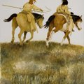 Illustration by L. Leslie Brooke from the book “Crow and Weasel” (1990)