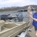 Eddie Allred of Rogers launches his boat at Prairie Creek park on Beaver Lake. The Beaver Watershed ...