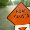 A section of Township Ave. was closed due to the rising waters of Niokaska Creek in Fayetteville on ...