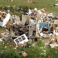 A house lies destroyed in Vilonia, Ark., Tuesday, April 26, 2011, after a tornado hit the area late ...