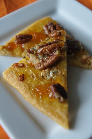 Apricot-Gorgonzola Appetizers are an interesting mix of contrasting flavors.