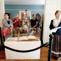 Leita Spears (right) of Waldron guides a tour of the Drennen-Scott Historic Site in Van Buren. The h...