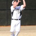 Bentonville’s Andrew Hagel catches a fly ball in left field for an out against Springdale Har-Ber on...