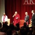 Sister Helen Prejean (from left), the Dalai Lama and Sidney Burris (far right) arrive Wednesday for ...
