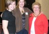 Jacquelyn Bunton, from left, joins Christine Zini and Barb Smith at the appreciation luncheon at DoubleTree Inn & Guest Suites. Bunton and Zini are with ASPIRE, an organization expanding the single parent scholarship model from Arkansas to a national level.
