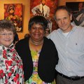 The Rogers Little Theater board chairman Joe March, from right, stands with Gwen Kelly and “Driving ...