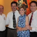 Bill Adams, from left, Kevin Lancaster and Anita and Brad Karren enjoy the Black Music Month recepti...